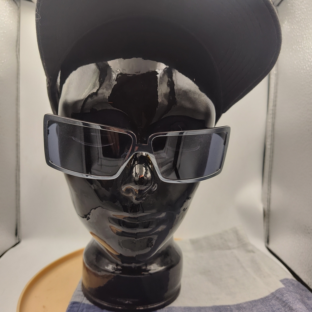 Vintage Sisley Gun Metal Blue Sunglasses